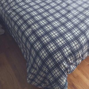 Vintage flannel duvet  blue  Full/Queen